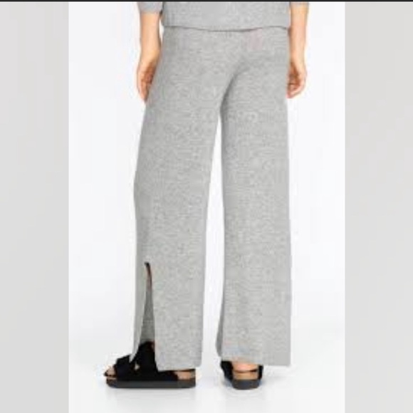 Johnny Was Calme Cashmere Knit Slit Pant Gray Size Large - Picture 2 of 2